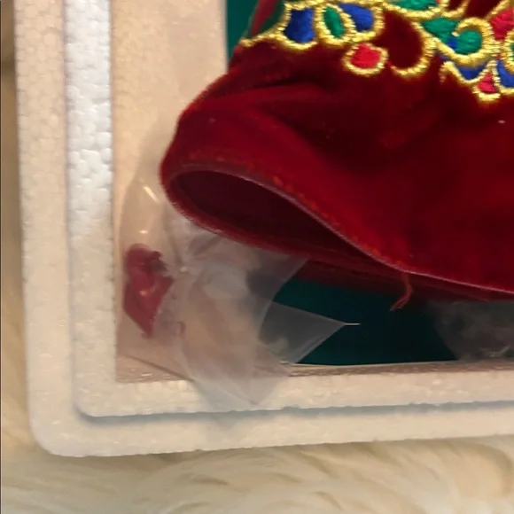 Barbie Doll in Red and Green Gown - Picture 4 of 9